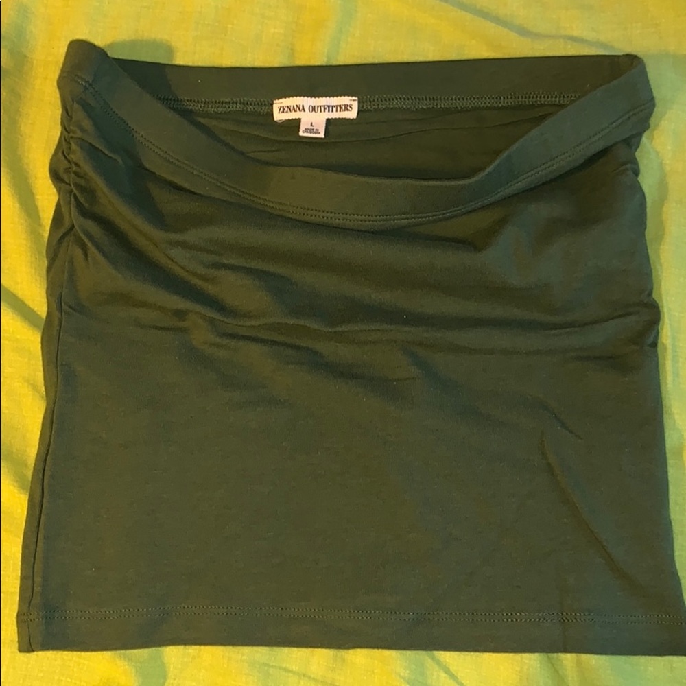 Navy Olive Green Tube Top